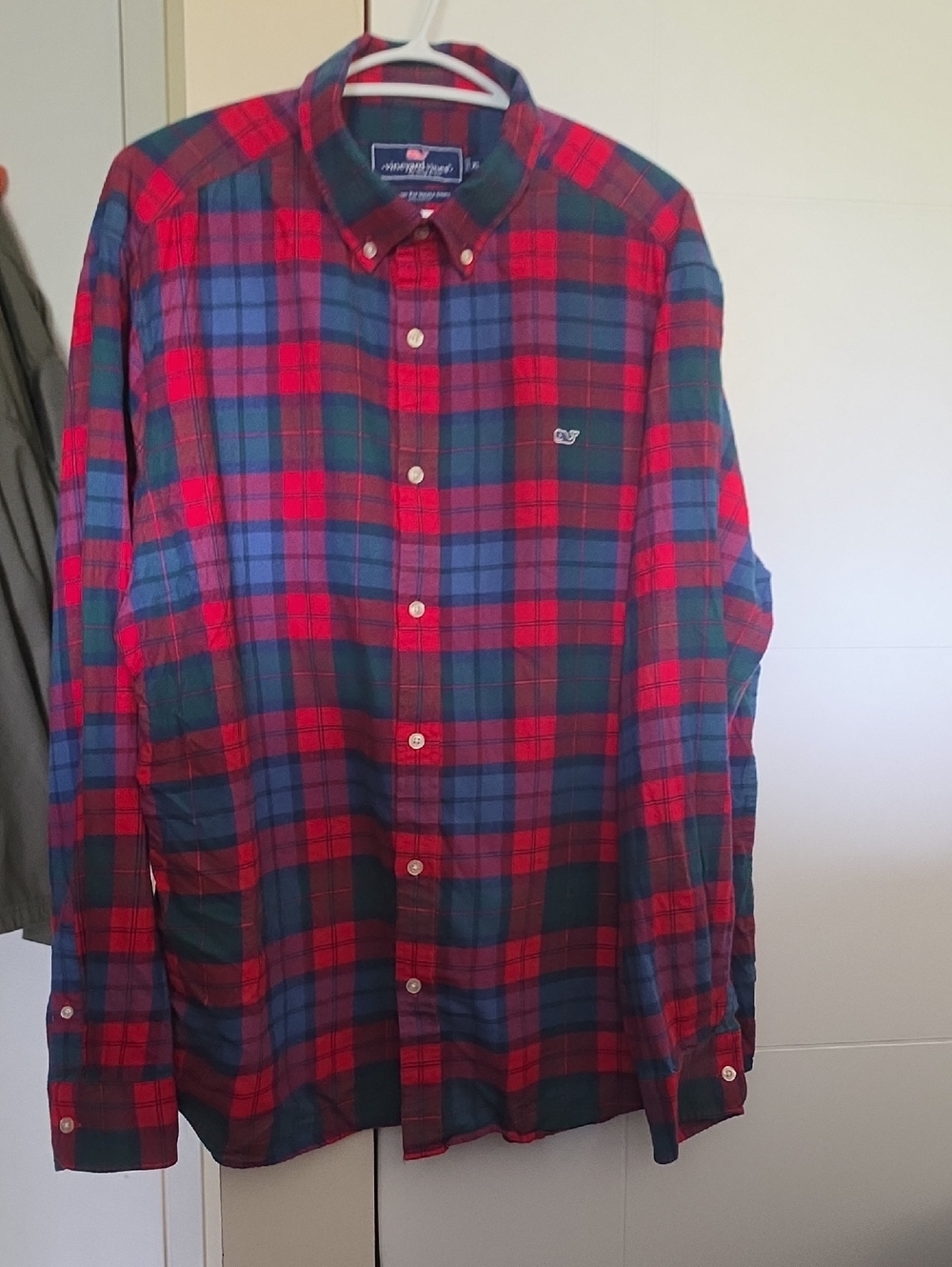 Vineyard Vines Red, Blue & Green Plaid Button-Down Shirt